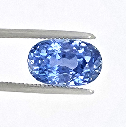 oval deep power blue sapphire